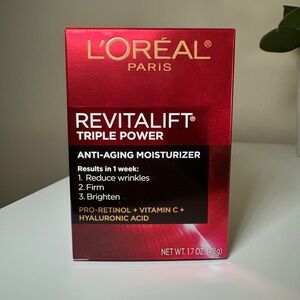 L'Oreal Paris Revitalift Triple Power Anti-Aging Face Moisturizer, 1.7 OZ NEW